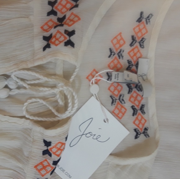 Joie Cream Tunic Blouse  NWT - Picture 8 of 8